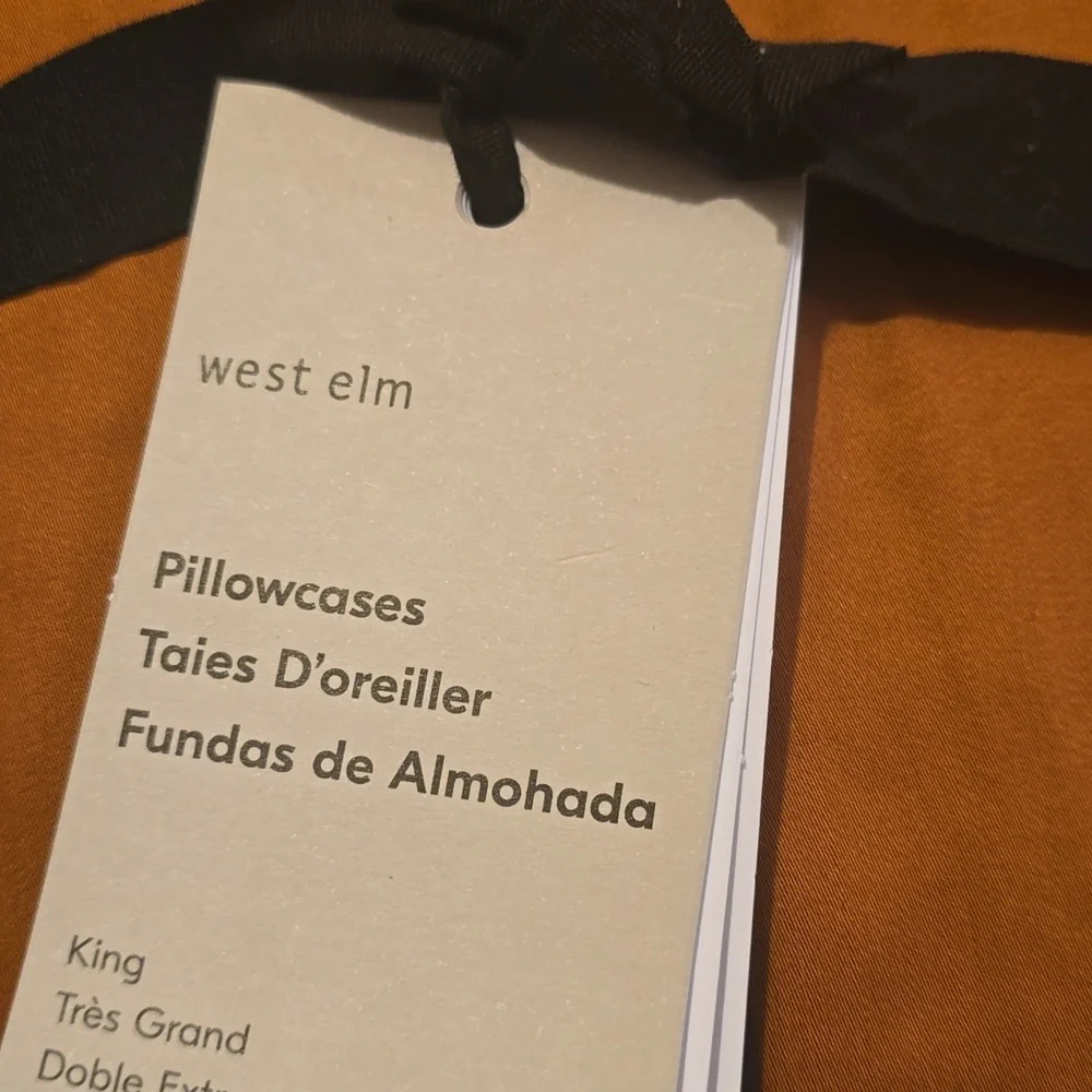 West Elm Silky TENCEL™ King Pillowcase, Retail Price $49.00US, Color Teracotta